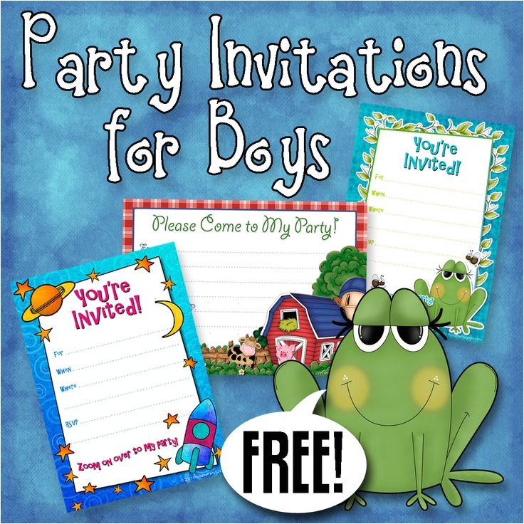 Birthday Invitation Template for Boy Free Printable Boys Birthday Party Invitations Boy