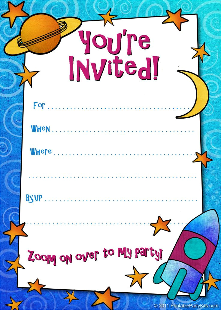 Birthday Invitation Template for Boy Free Printable Boys Birthday Party Invitations Kids