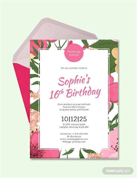 Birthday Invitation Template Girl Free 63 Printable Birthday Invitation Templates In Pdf
