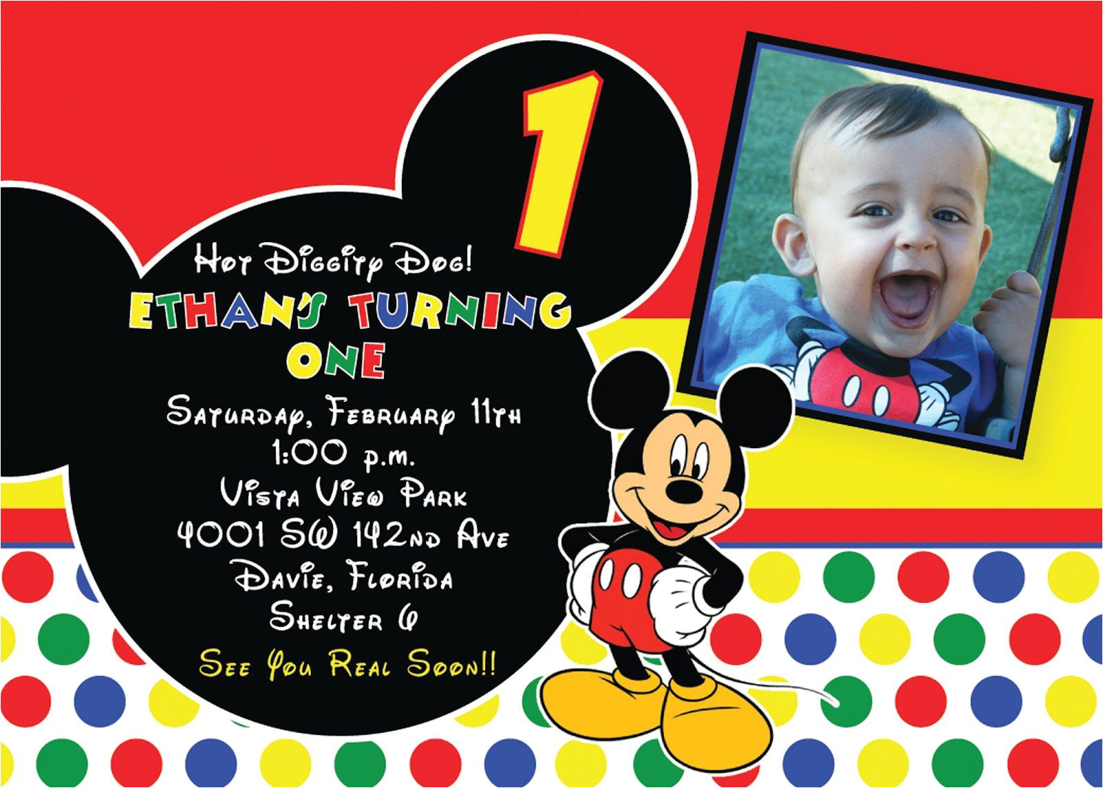 Birthday Invitation Template Maker Mickey Mouse Birthday Invitation Card Maker Birthday