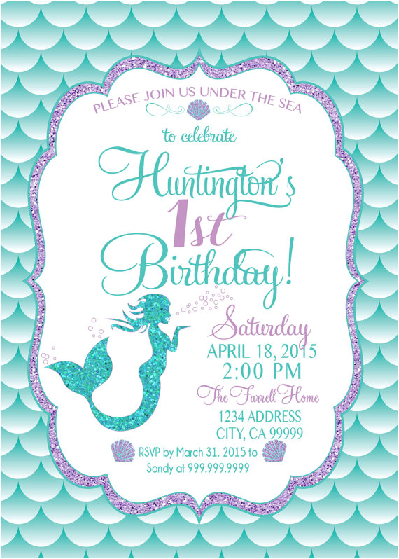 Birthday Invitation Template Mermaid Pin by Meghan Camara On sophs Birthday Mermaid Party