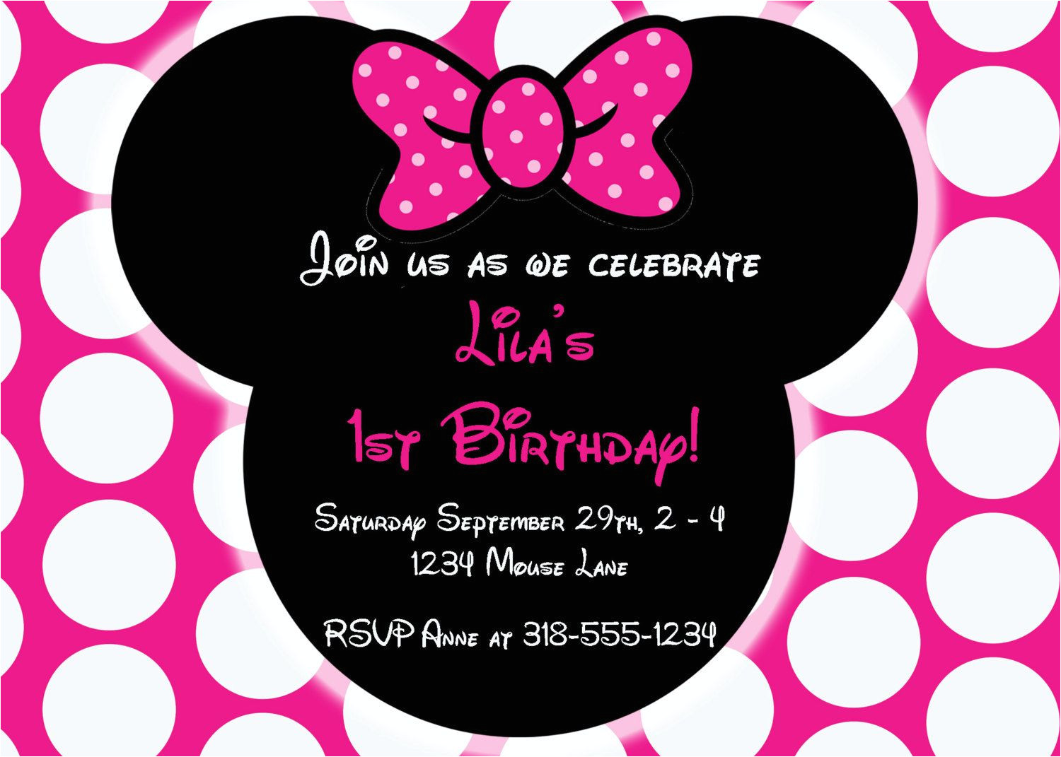 Birthday Invitation Template Minnie Mouse Free Editable Minnie Mouse Birthday Invitations Minnie
