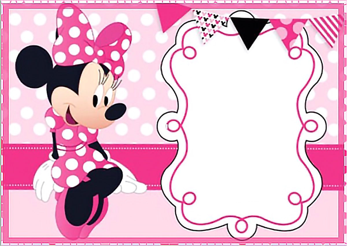Birthday Invitation Template Minnie Mouse Printable Minnie Mouse Birthday Party Invitation Template