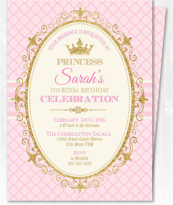 Birthday Invitation Template Princess 18 Beautiful Princess Invitations Psd Ai Free