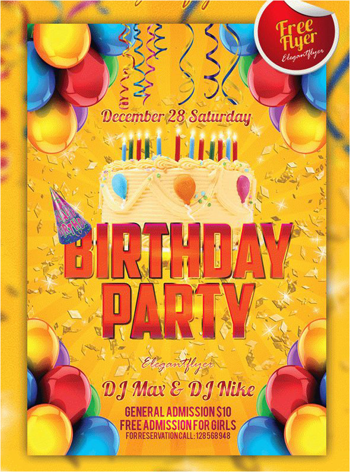 Birthday Invitation Template Psd Free 17 Free Birthday Invitation Templates Psd Designyep