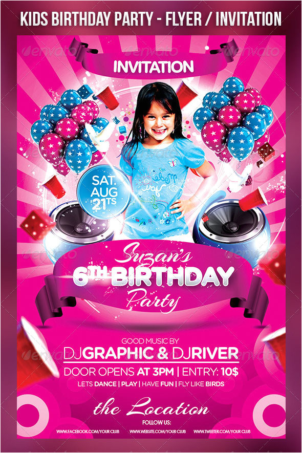 Birthday Invitation Template Psd Free 70 Free Birthday Invite Templates In Psd Premium