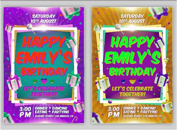 Birthday Invitation Template Psd Free 70 Free Birthday Invite Templates In Psd Premium