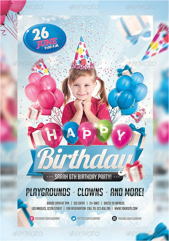 Birthday Invitation Template Psd Free 70 Free Birthday Invite Templates In Psd Premium