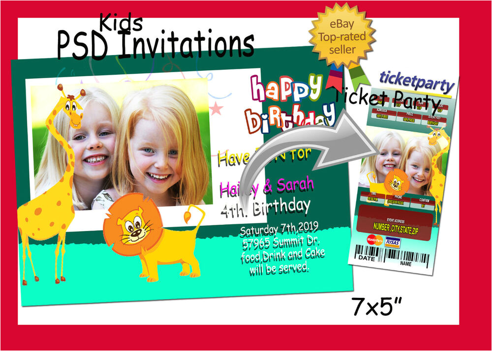 Birthday Invitation Template Psd Free Photoshop Templates Psd for Birthday Invitations Ticket