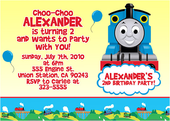 Birthday Invitation Template Train attractive Thomas the Train Birthday Invitation Ideas
