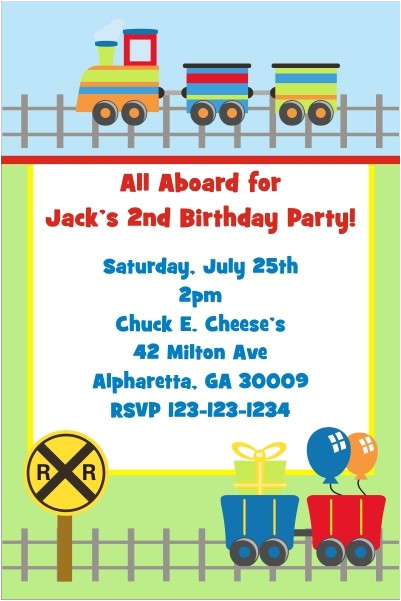 Birthday Invitation Template Train Train Invitations Personalized Party Invites