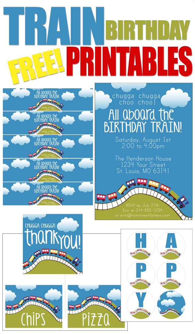 Birthday Invitation Template Train Train themed Birthday Party with Free Printables How to