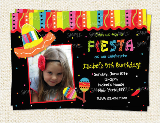 Birthday Invitation Template with Photo Mexican Fiesta Photo Birthday Invitation