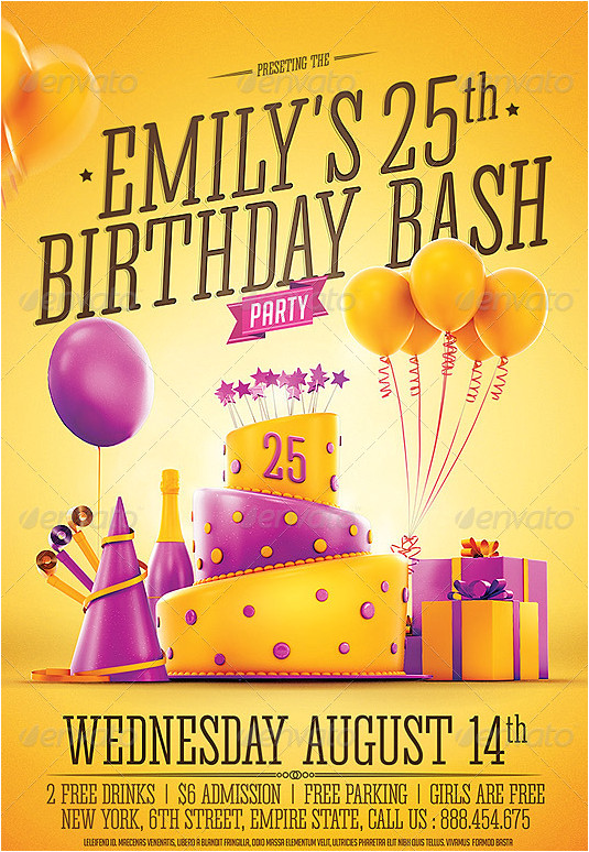 Birthday Invitation Templates Club Flyer Style 20 Beautifully Designed Psd Birthday Party Flyer Templates