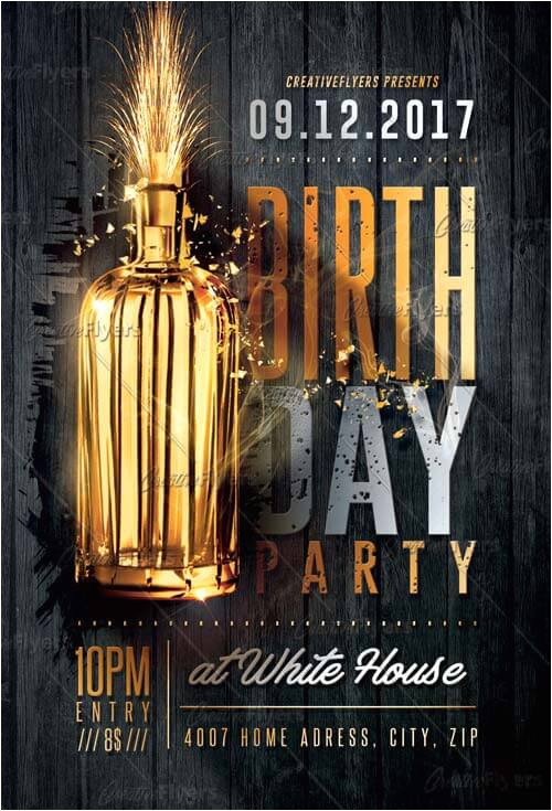 Birthday Invitation Templates Club Flyer Style Birthday Party Club Flyer Psd Templates Creative Flyers