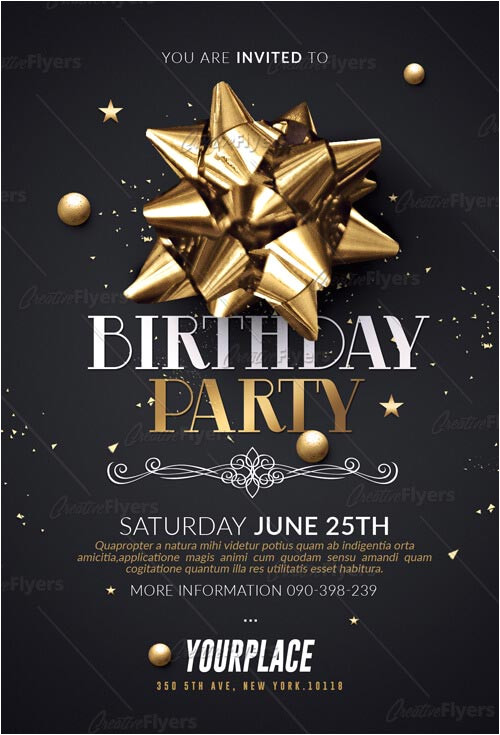 Birthday Invitation Templates Club Flyer Style Birthday Party Flyer Psd Download Creative Flyers