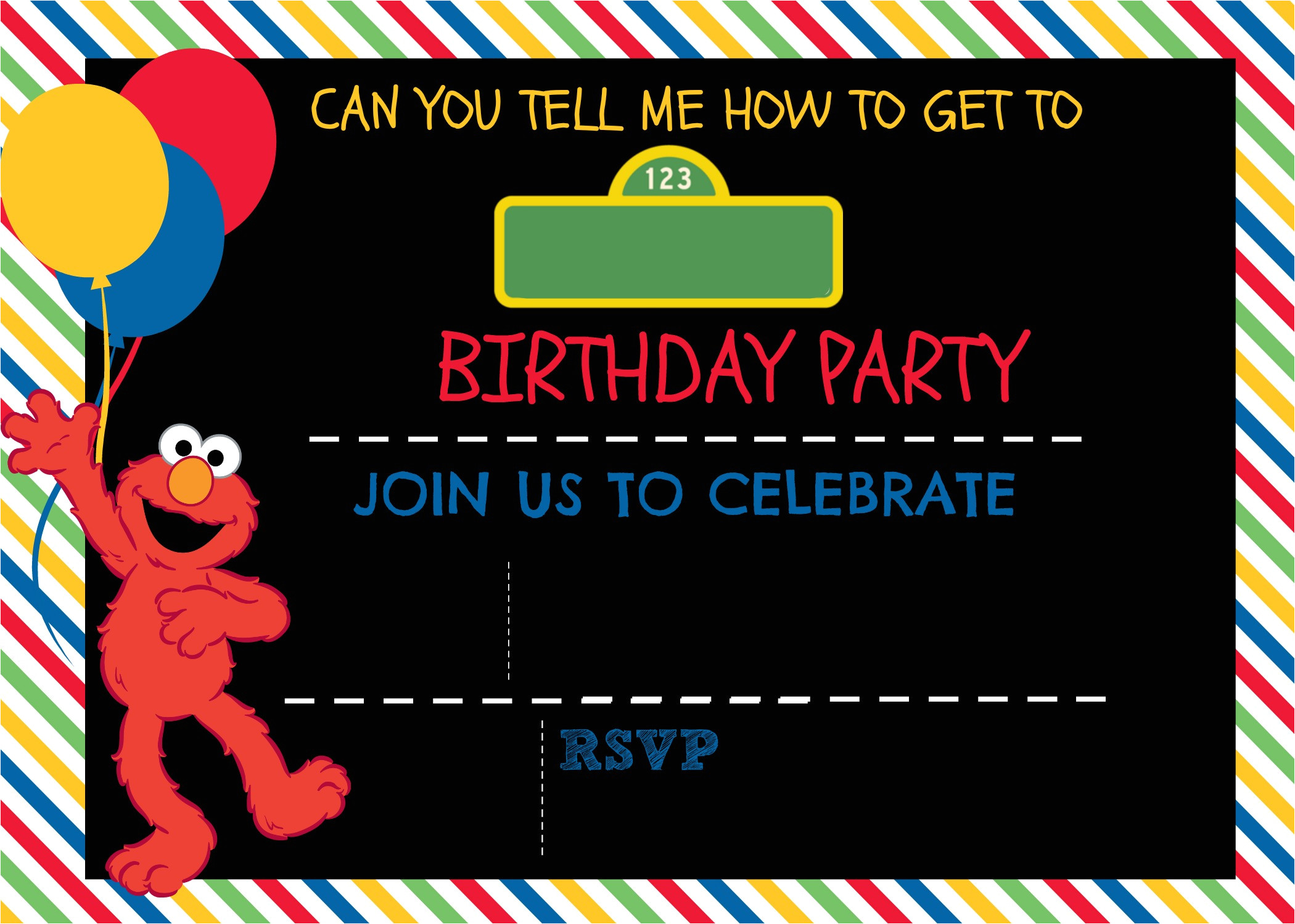Birthday Invitation Templates Digital How to Make A Sesame Street Digital Invitation Includes