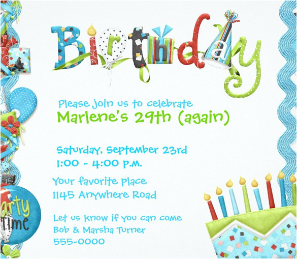 Birthday Party Invitation Template Download Birthday Invitation Template 48 Free Word Pdf Psd