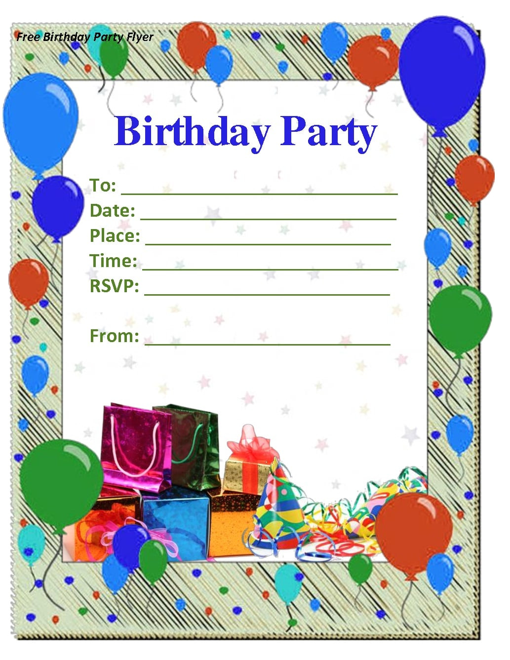 Birthday Party Invitation Template Download Birthday Party Invitation Templates Free Download