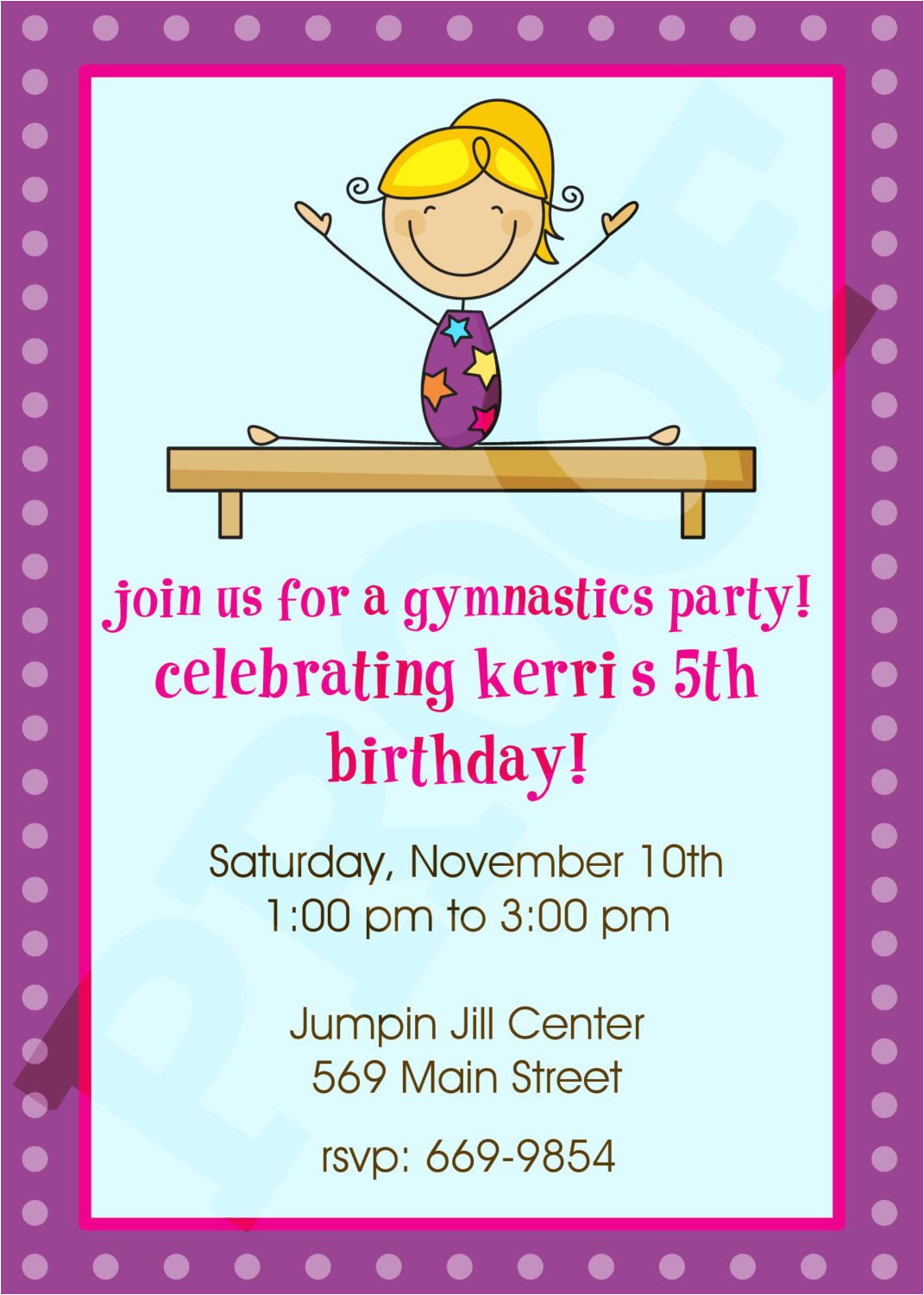 Birthday Party Invitation Template Gymnastics Free Printable Gymnastics Birthday Invitations Free