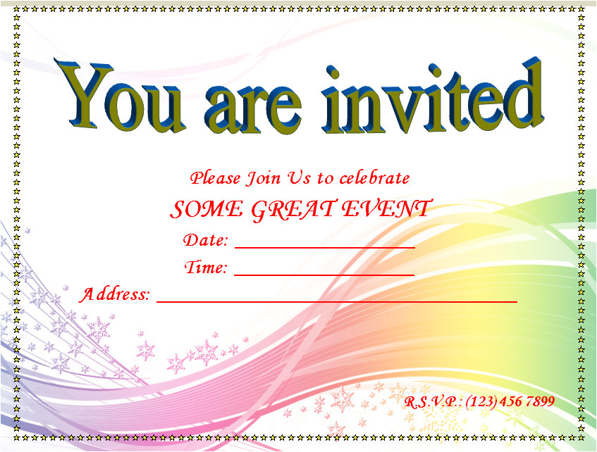 Blank Birthday Invitation Templates for Microsoft Word Invitation Youth Minister Riverchase Church Of Christ