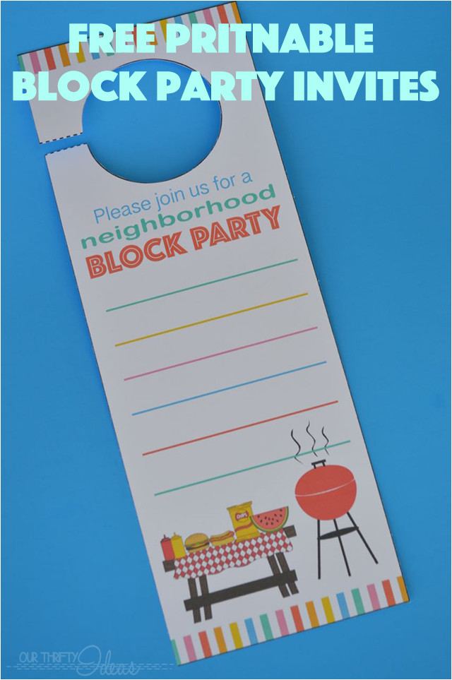 Block Party Invitation Template Neighborhood Block Party Invitation Free Printable Our