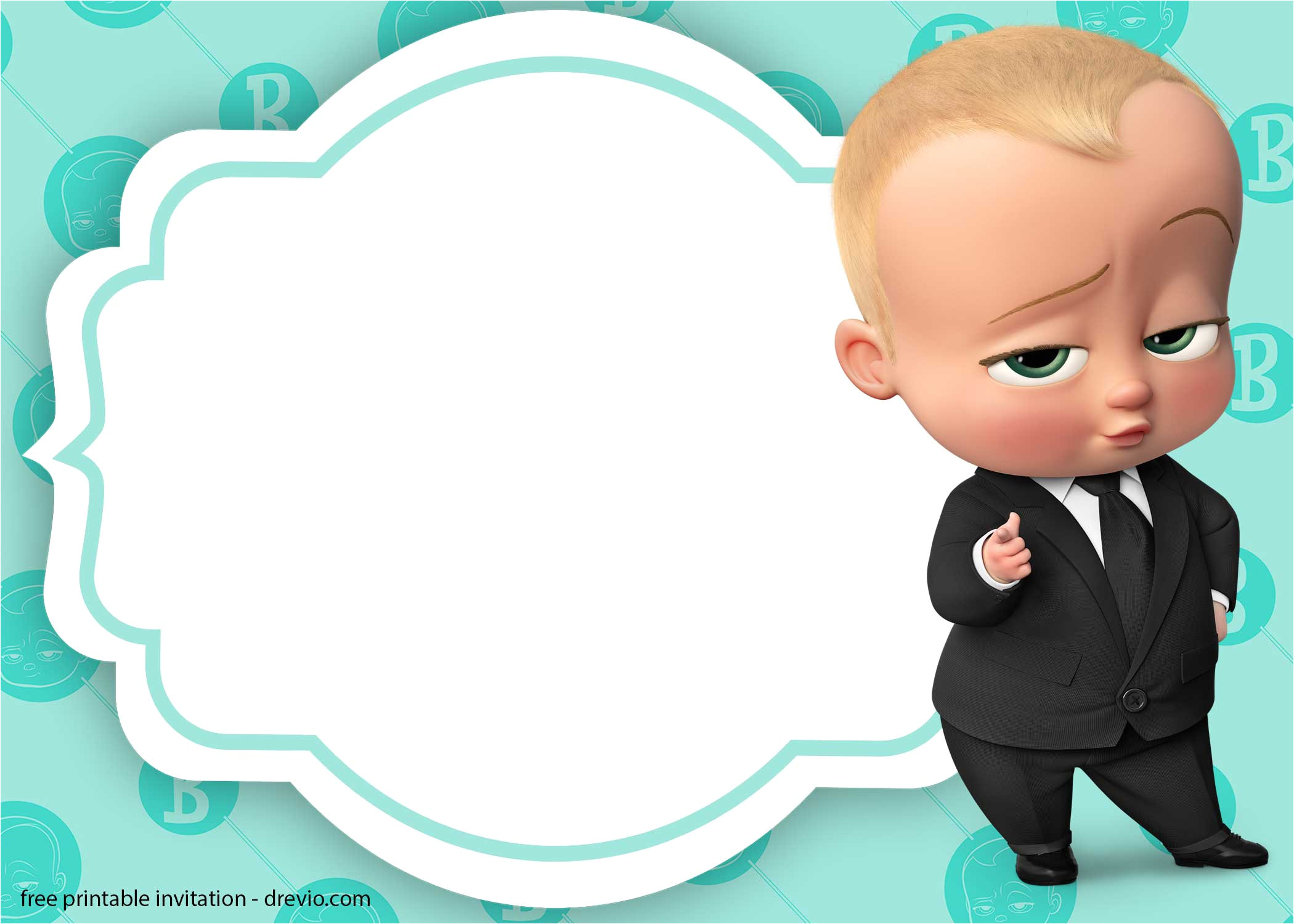 Boss Baby Birthday Invitation Template Baby Boss Invitation Template for Your Adorable Little