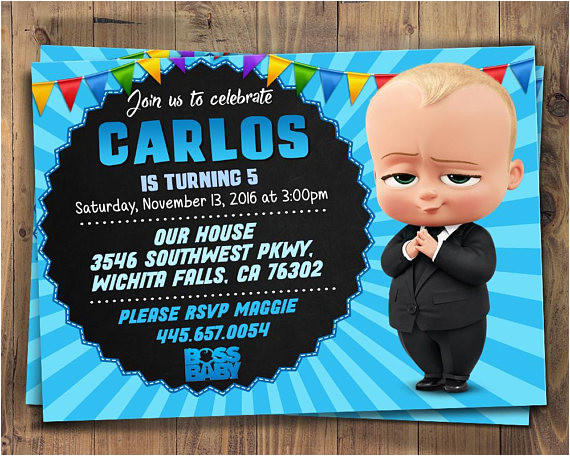 Boss Baby Birthday Invitation Template Boss Baby Invites Boss Baby Printables Boss Baby Printable
