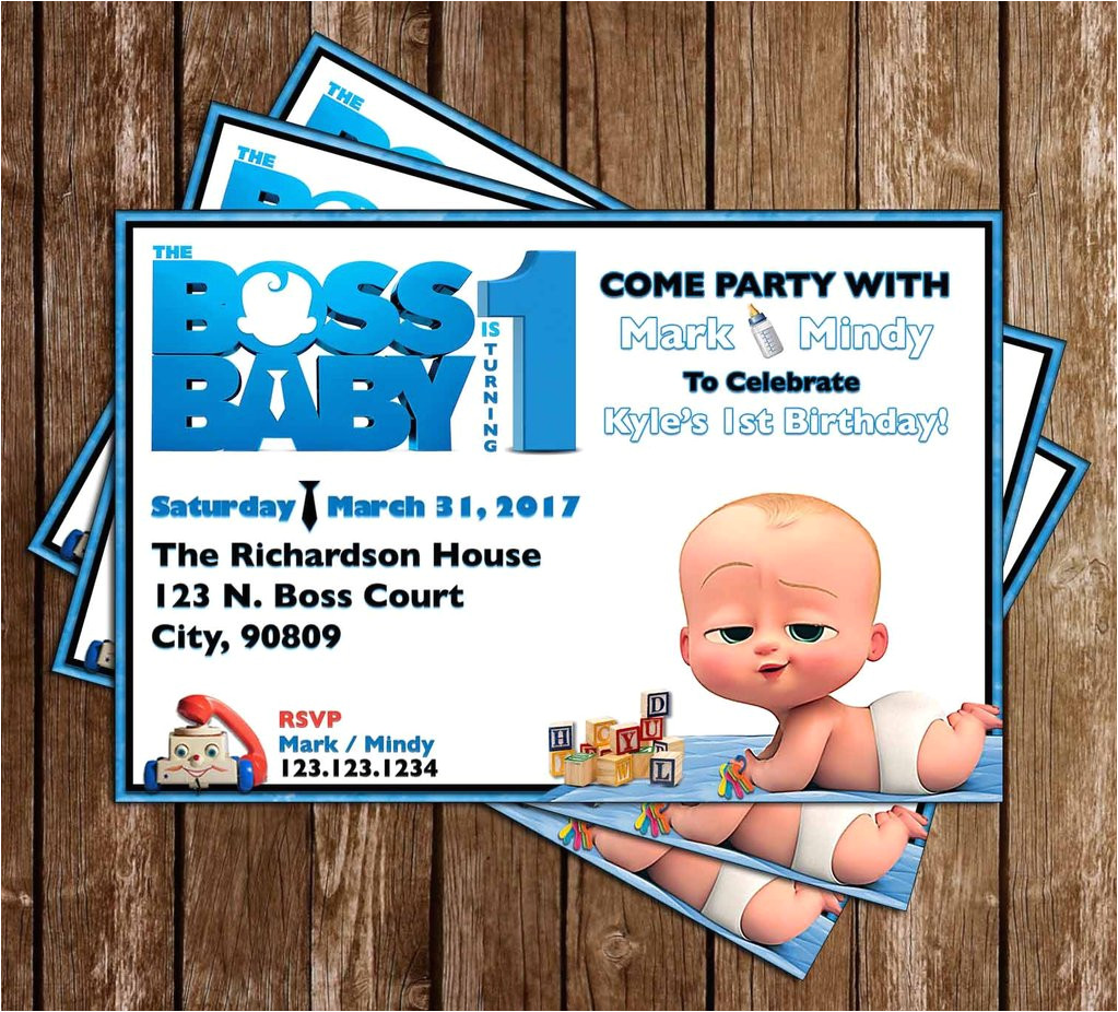Boss Baby Birthday Invitation Template Novel Concept Designs Boss Baby Movie Birthday Party