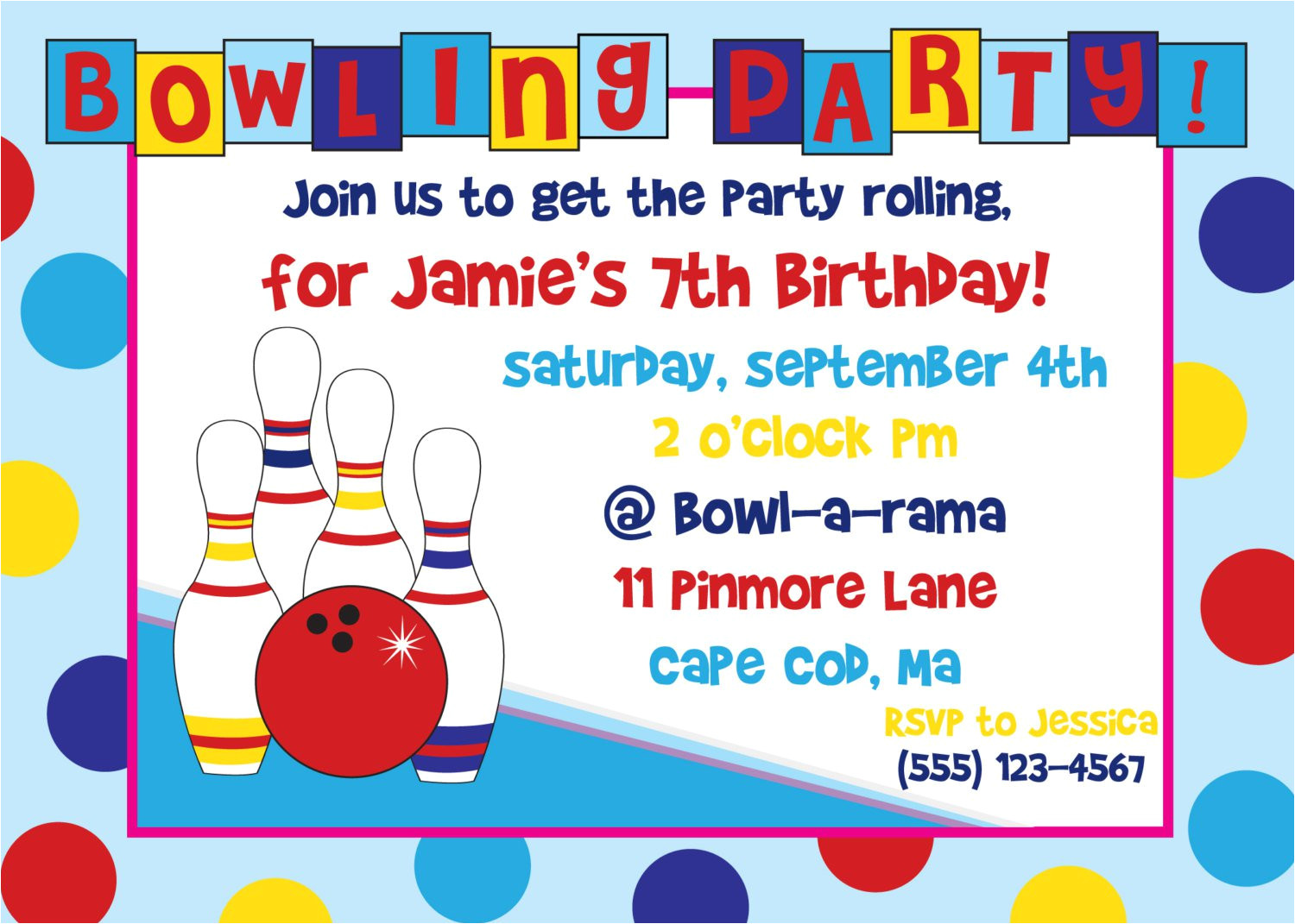 Bowling Party Invitation Template Bowling Birthday Party Invitations Free Templates