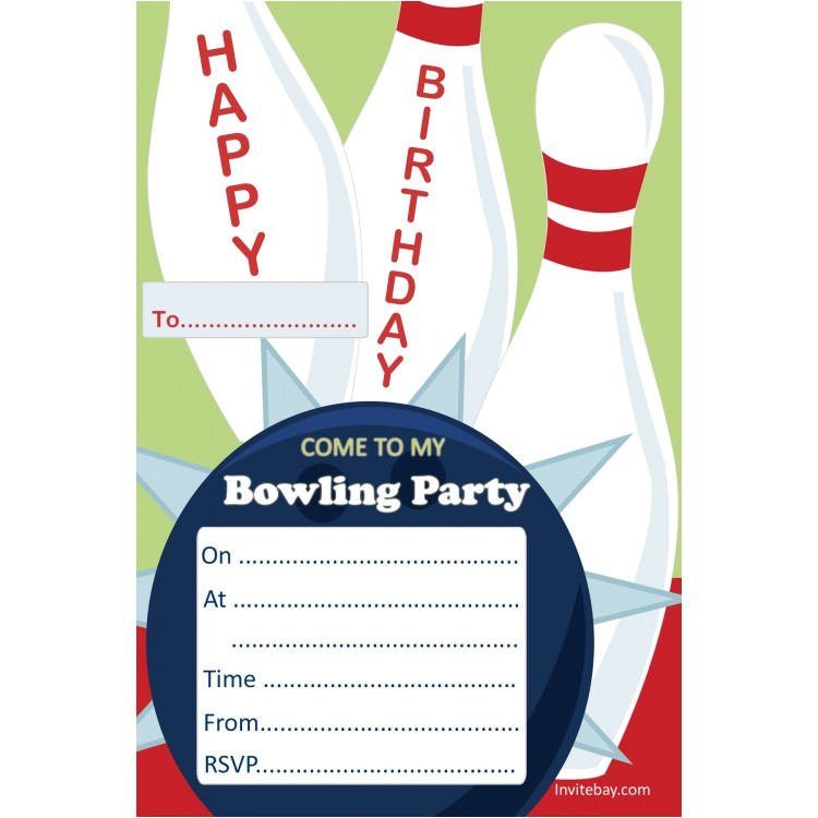 Bowling Party Invitation Template Free Printable Bowling Party Invitation Templates Image