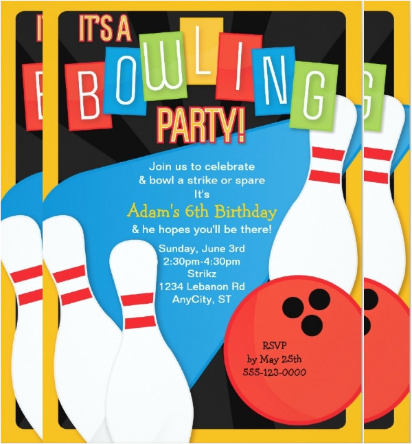 Bowling Party Invitation Template Word 16 Bowling Invitation Templates Psd Vector Eps
