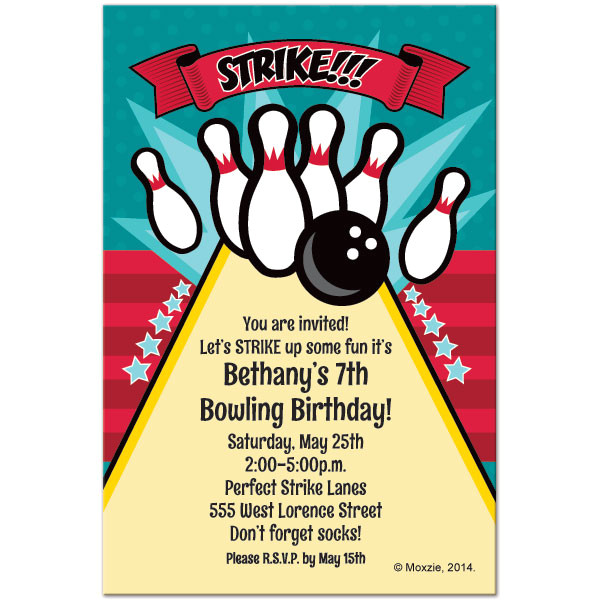 Bowling Party Invitation Template Word Free Printable Bowling Birthday Invitations Drevio