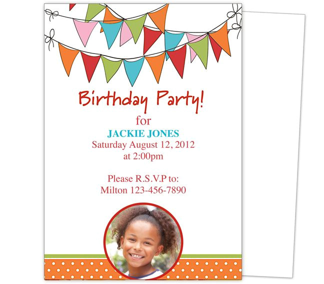 Childrens Party Invitation Template 7 Best Images About Birthday Party Invitation Templates On