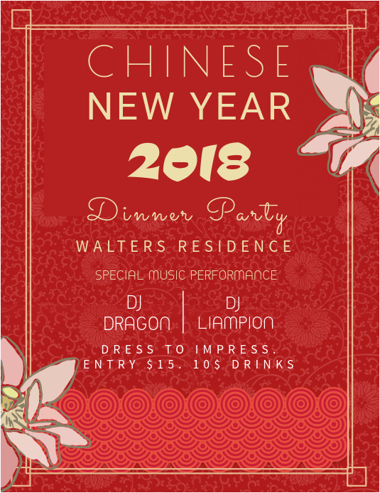 Chinese Party Invitation Template Copy Of Chinese New Year Party Invitation Template