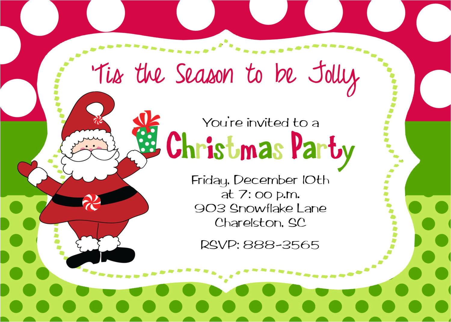 Christmas Party Invitation Template Christmas Party Invitation