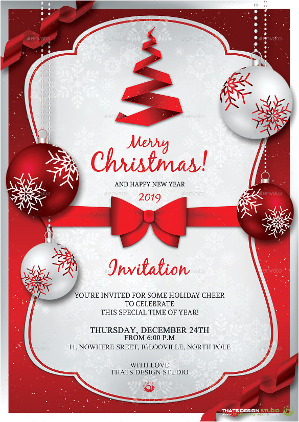 Christmas Party Invitation Template Download 37 Christmas Invitation Templates Psd Ai Word Free