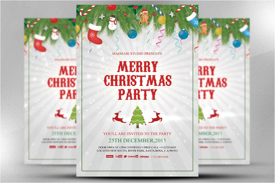 Christmas Party Invitation Template Editable 30 Christmas Invitation Template and Christmas Party