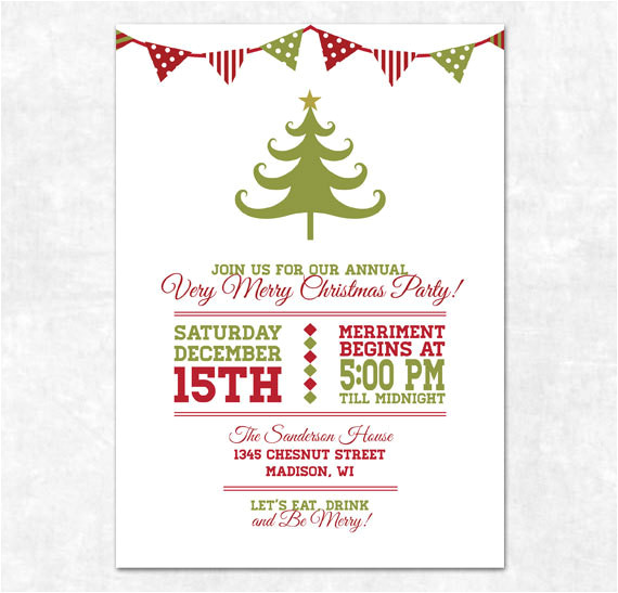Christmas Party Invitation Template Online Items Similar to Printable Christmas Invitation Holiday