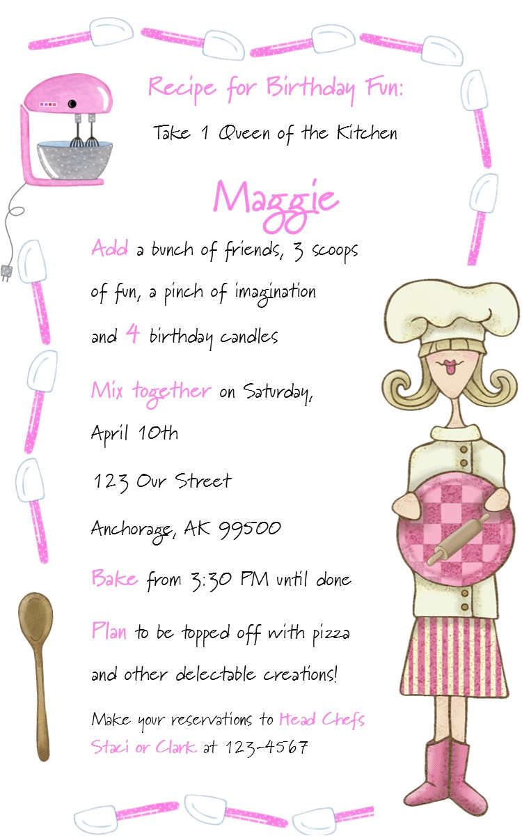 Cooking Party Invitation Template Free Party Invitation Quotes Quotesgram