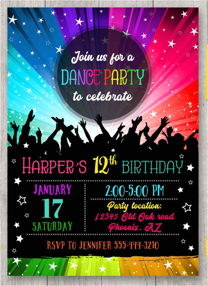 Dance Party Invitation Template 15 Dance Party Invitation Designs Templates Psd Ai