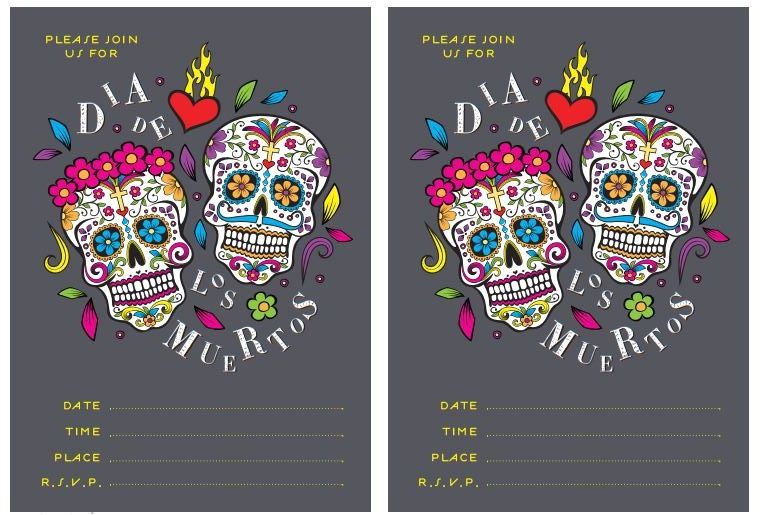 Day Of the Dead Party Invitation Template Free Dia De Los Muertos Invite Printable In 2019 Day Of