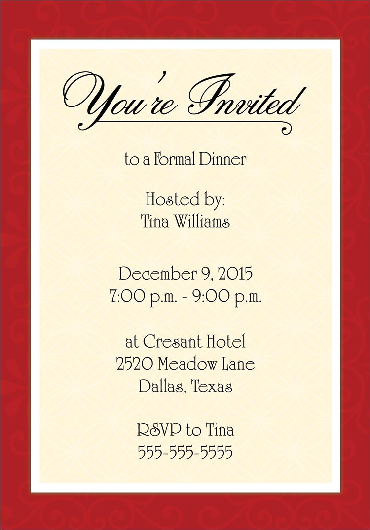 Dinner Party Invitation Template Invitation Cards Sparkling English