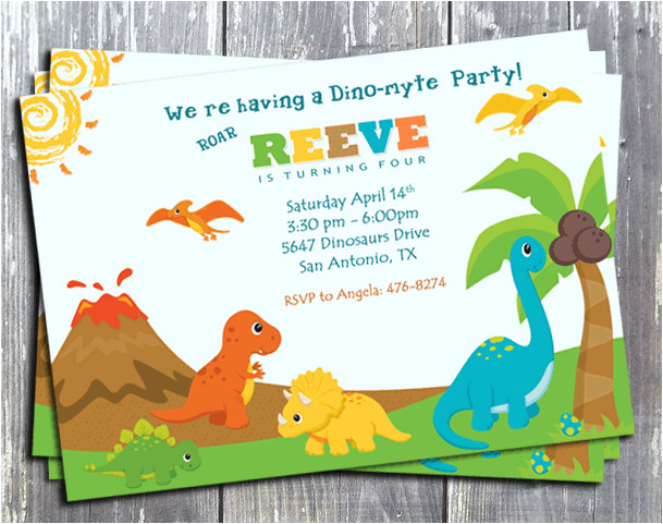 Dinosaur Party Invitation Template Free Free Printable Dinosaur Birthday Invitations
