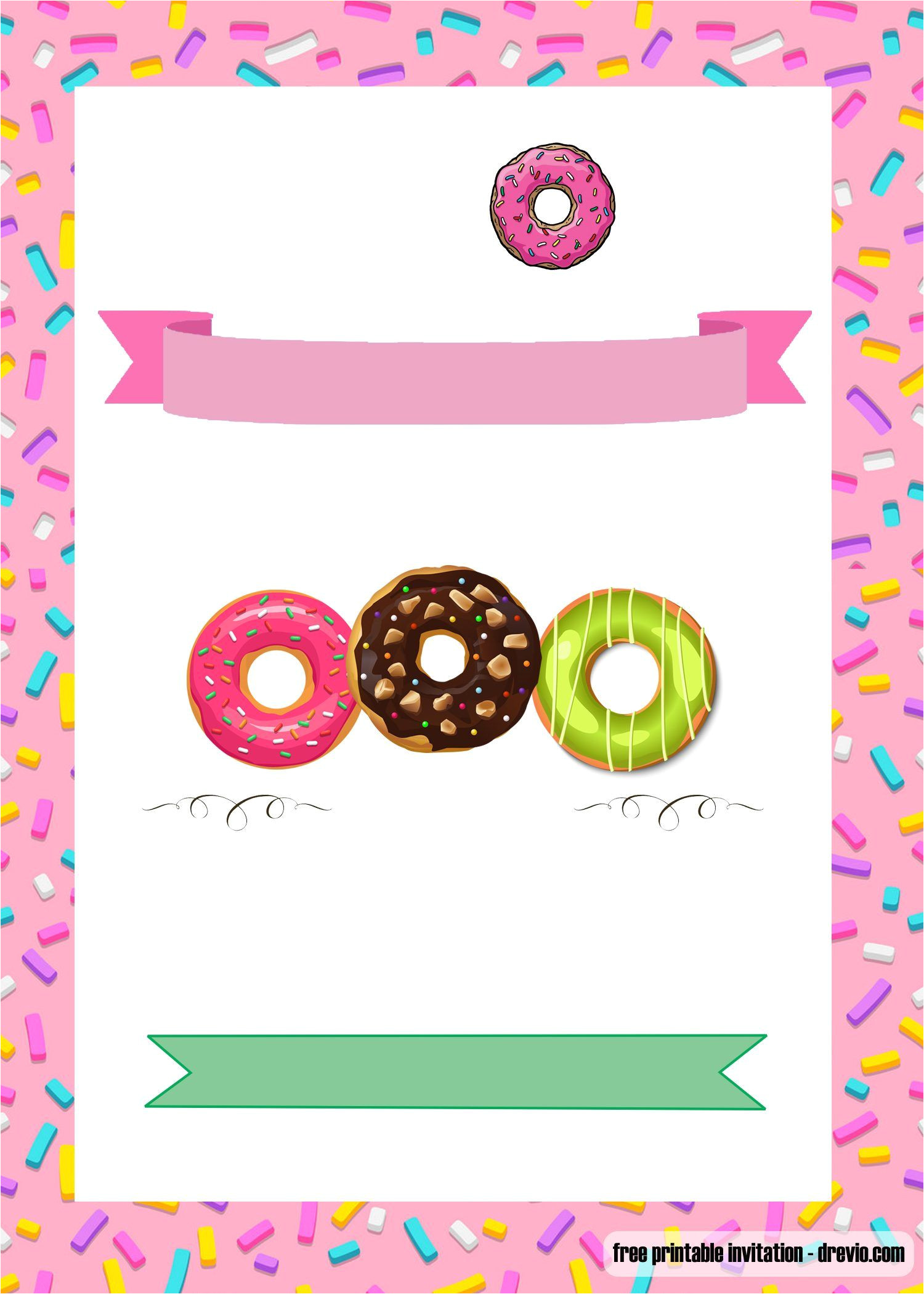 Donut Birthday Invitation Template Free Printable Donuts Invitation Templates Free