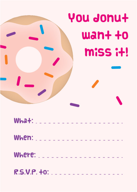 Donut Party Invitation Template Free Mini Donuts Free Printable Donut Party Invitations