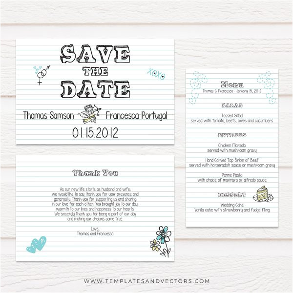 Doodle Wedding Invitation Template Tvw149 High School Sweethearts Doodle Wedding Invitation