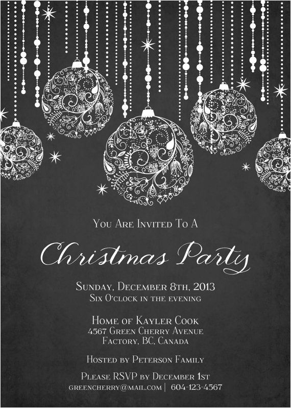 Elegant Christmas Party Invitation Template Free Printable Sparkle Christmas Invitation by
