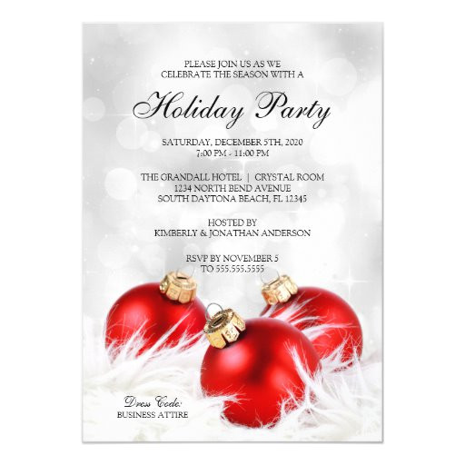 Elegant Holiday Party Invitation Template Elegant Holiday Party Invitation Template Zazzle