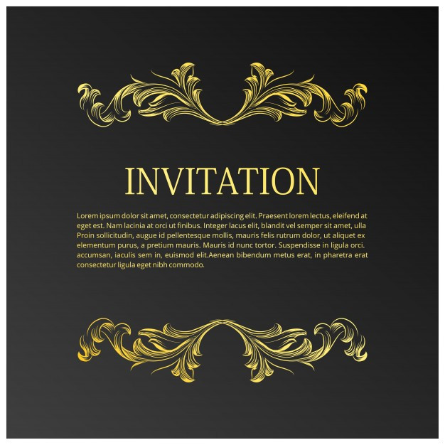 Elegant Party Invitation Template Elegant Wedding Invitation Template with Space for Text